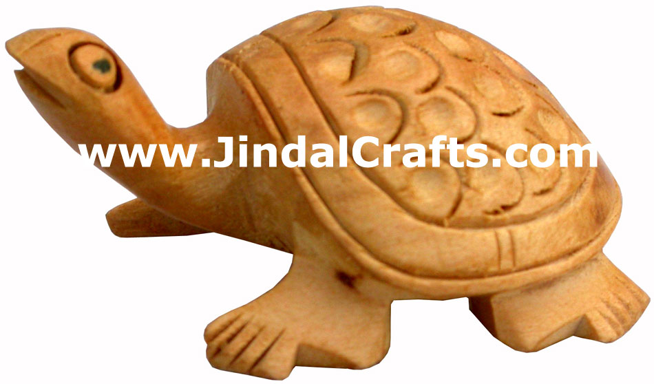 Turtle Figure - Hand Carved Indian Art Craft Handicraft Fung Shui Home Decor