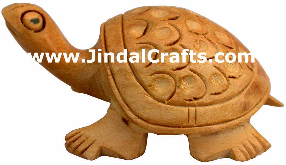 Turtle Figure - Hand Carved Indian Art Craft Handicraft Fung Shui Home Decor