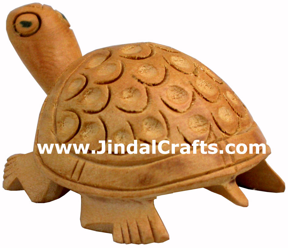 Turtle Figure - Hand Carved Indian Art Craft Handicraft Fung Shui Home Decor