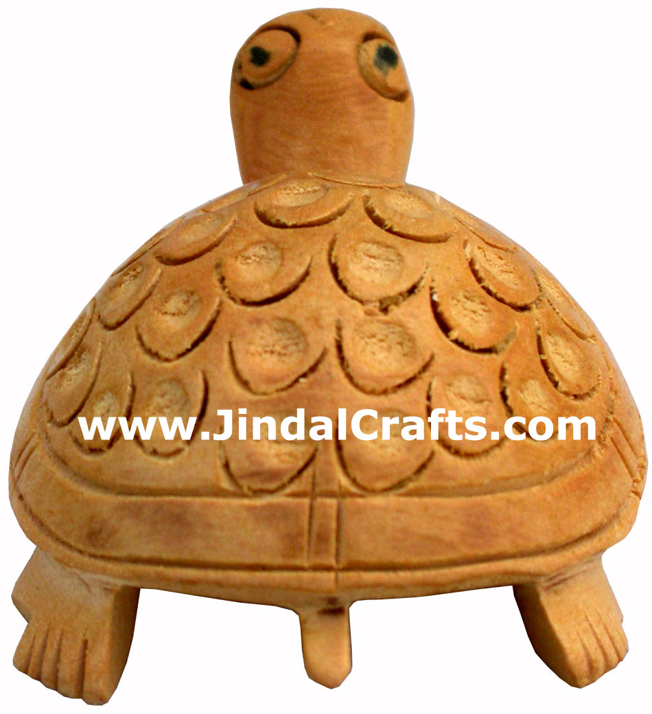 Turtle Figure - Hand Carved Indian Art Craft Handicraft Fung Shui Home Decor