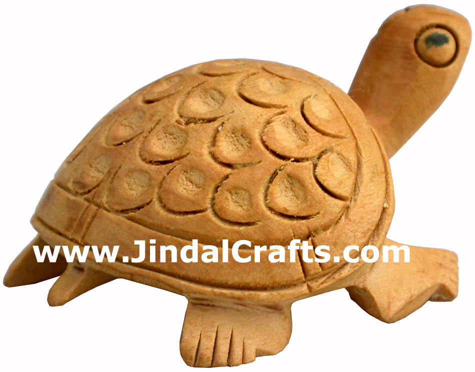 Turtle Figure - Hand Carved Indian Art Craft Handicraft Fung Shui Home Decor