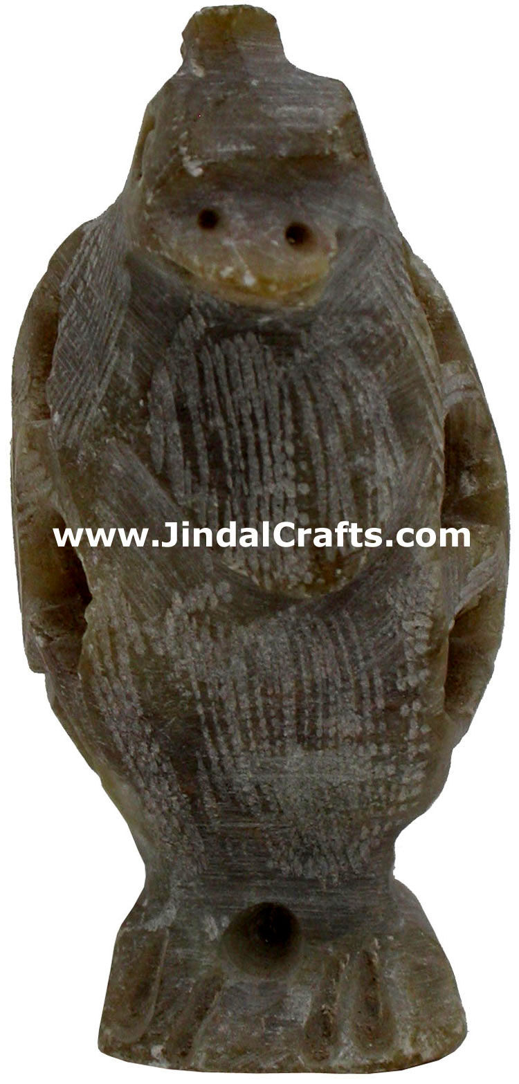 Cock - Hand Carved Soft Stone Birds Figures India Art