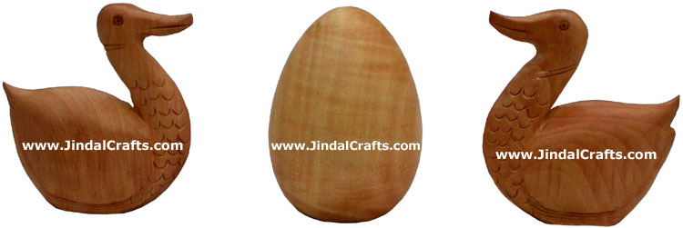 Duck Animal Wood Carving Hand Carved Figurines Indians