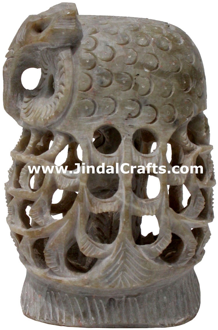 Baby Owl - Hand Carved Soft Stone Birds Figures Arts