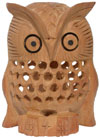 Kadam Wood Hand Carved Owl India Artifacts Arts