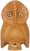 SET OF 5 OWLS HANDCARVED WOODEN BIRD FIGURES INDIA ART ENGRAVING Home Decor Arts