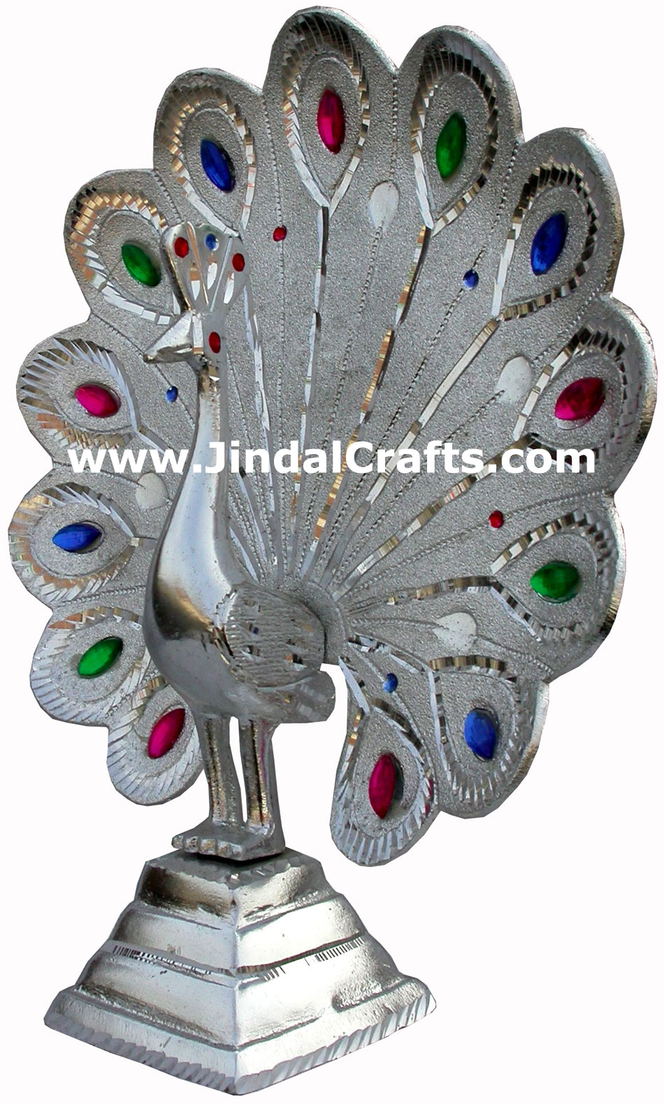 Peacock Figure - Hand Carved Indian Art Craft Handicraft Home Decor Figurine