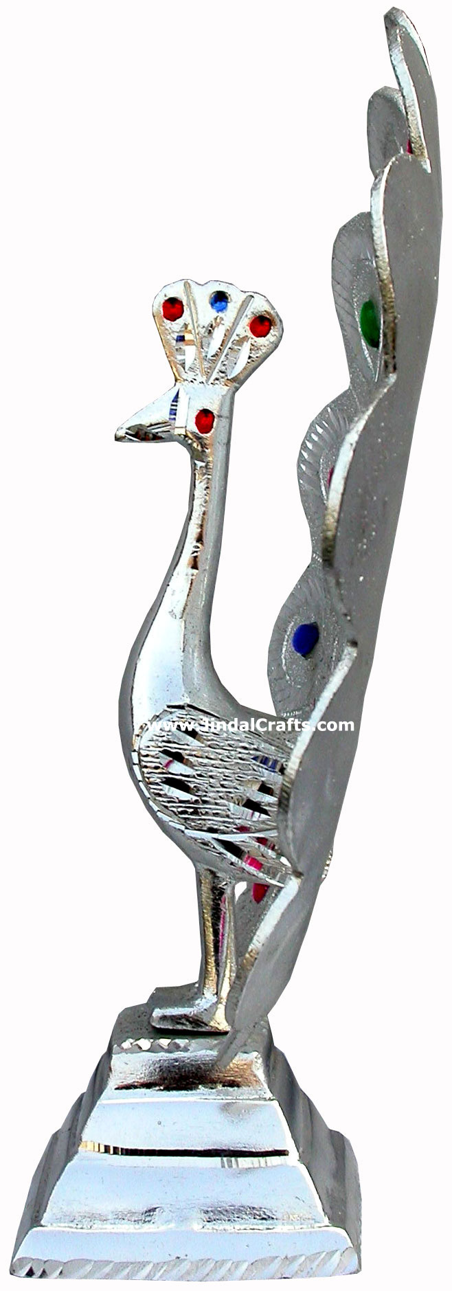 Peacock Figure - Hand Carved Indian Art Craft Handicraft Home Decor Figurine