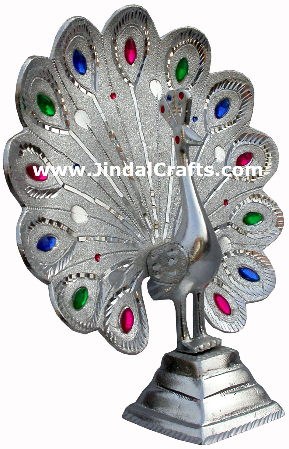 Peacock Figure - Hand Carved Indian Art Craft Handicraft Home Decor Figurine