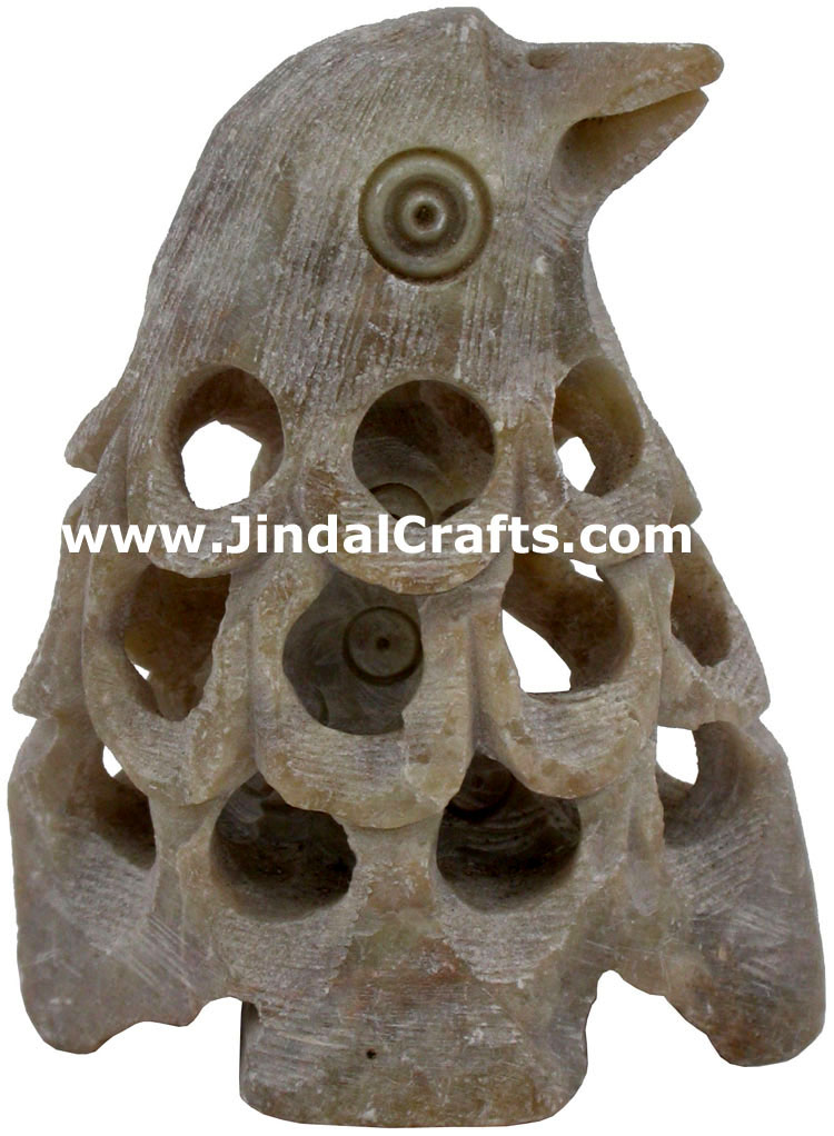 Hand Turned Soft Stone Birds Figures India Marble Art