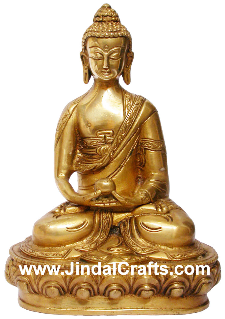 Buddha Statue in Meditation India Brass Art Siddhartha