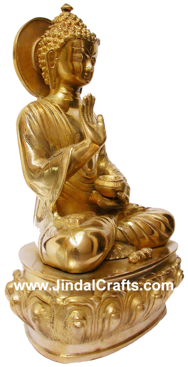 Brass Buddha Buddhist Sculpture India Work