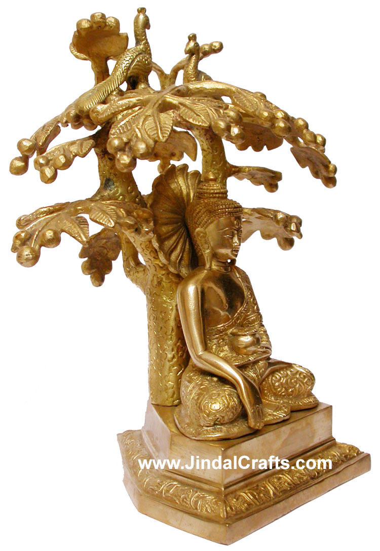 Brass Buddhist Sculpture India Carving Art