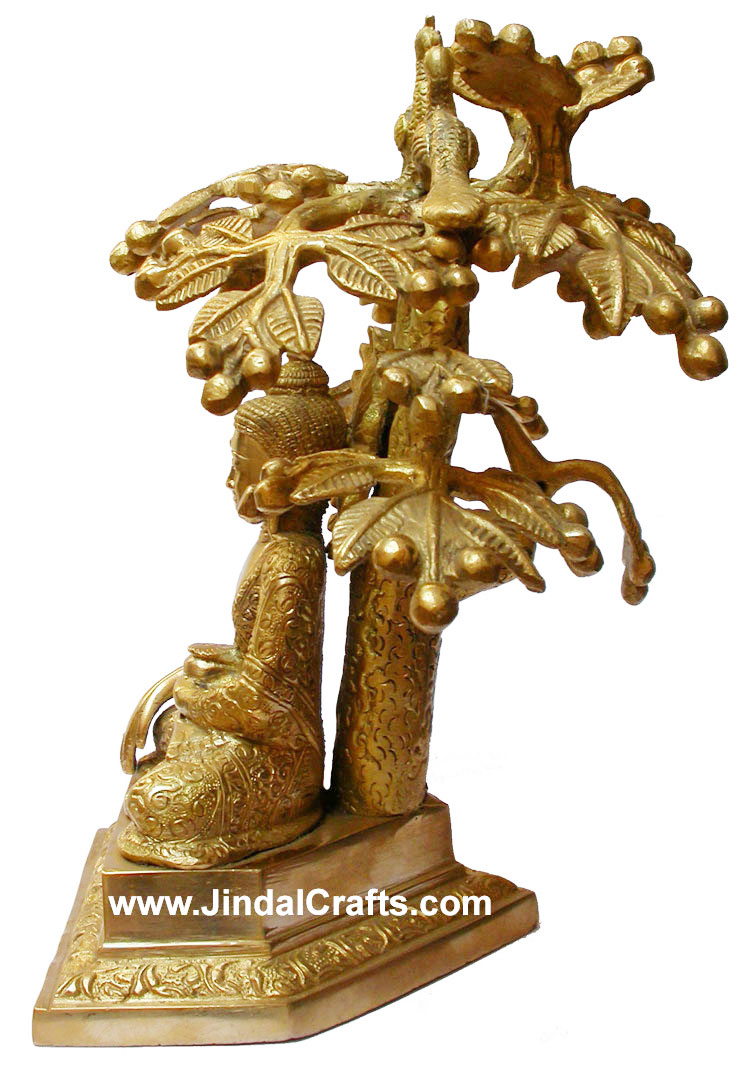 Brass Buddhist Sculpture India Carving Art