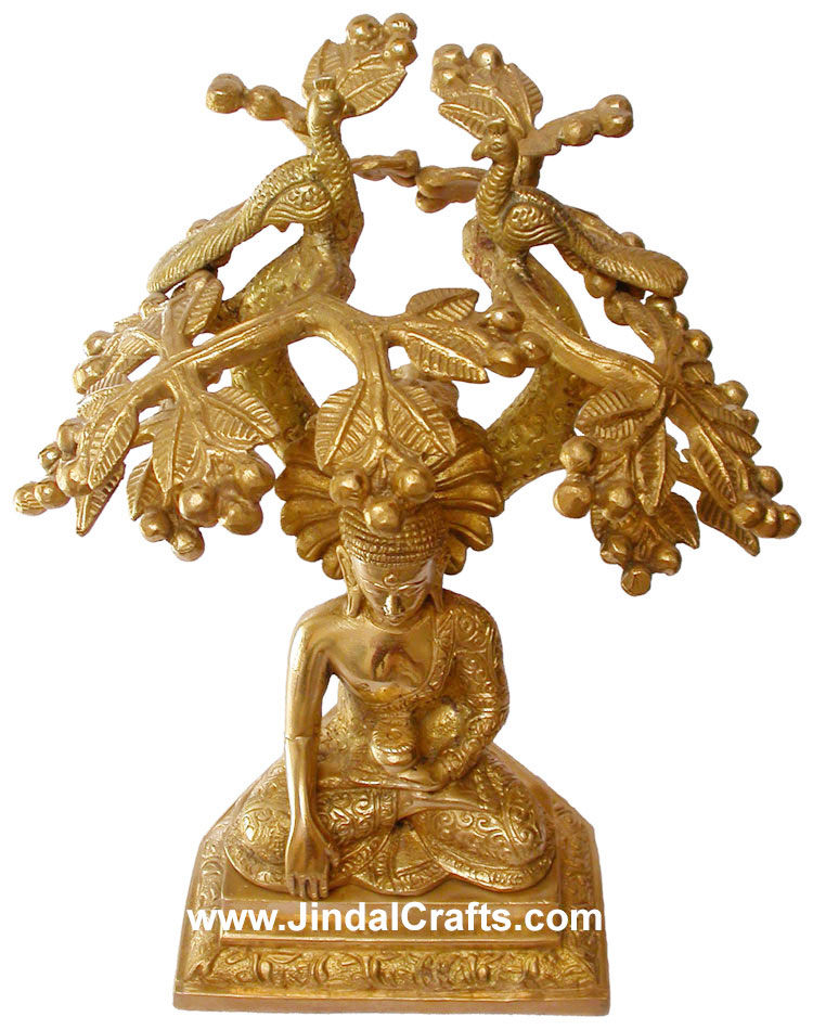Brass Buddhist Sculpture India Carving Art