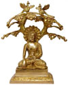 Brass Buddhist Sculpture India Carving Art