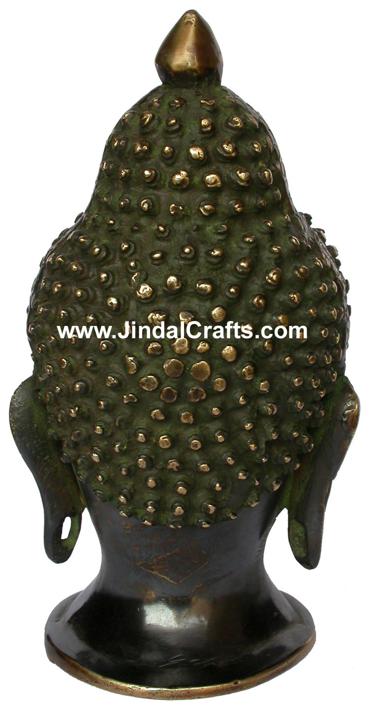 Brass Sculpture Antique Look Buddha Siddhartha Head