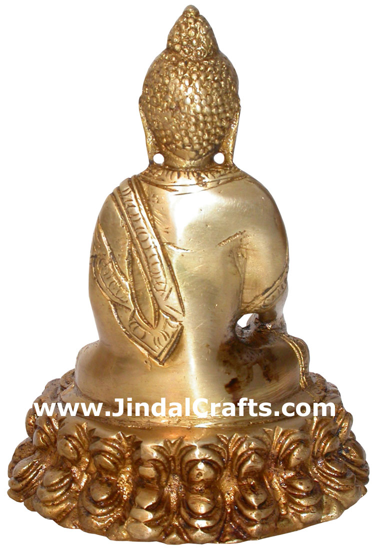 Brass Buddhist Sculpture India Carving Art