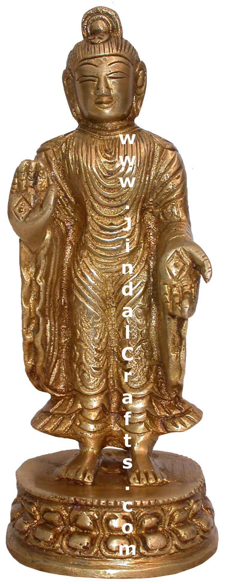 Brass Buddhist Sculpture India Carving Art