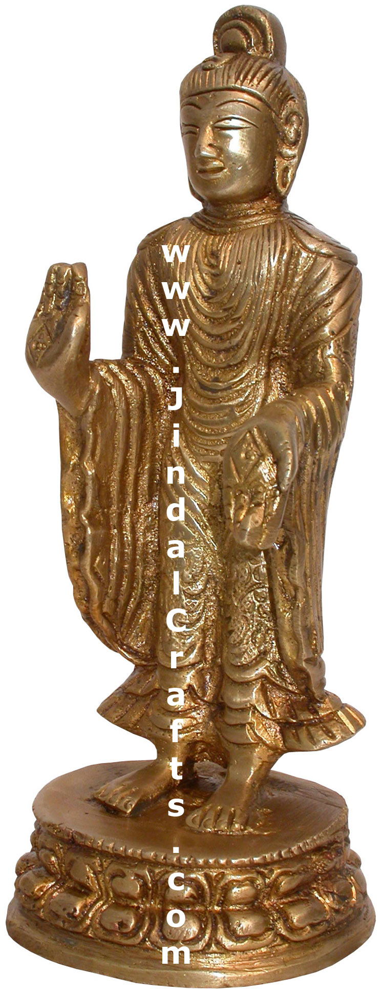 Brass Buddhist Sculpture India Carving Art