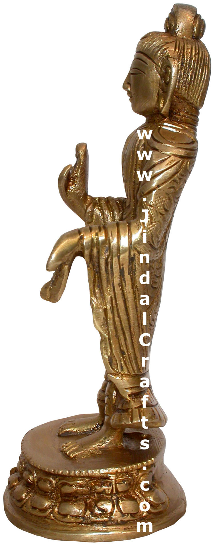 Brass Buddhist Sculpture India Carving Art