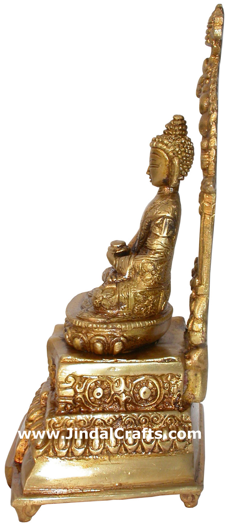 Brass Buddhist Sculpture India Carving Art