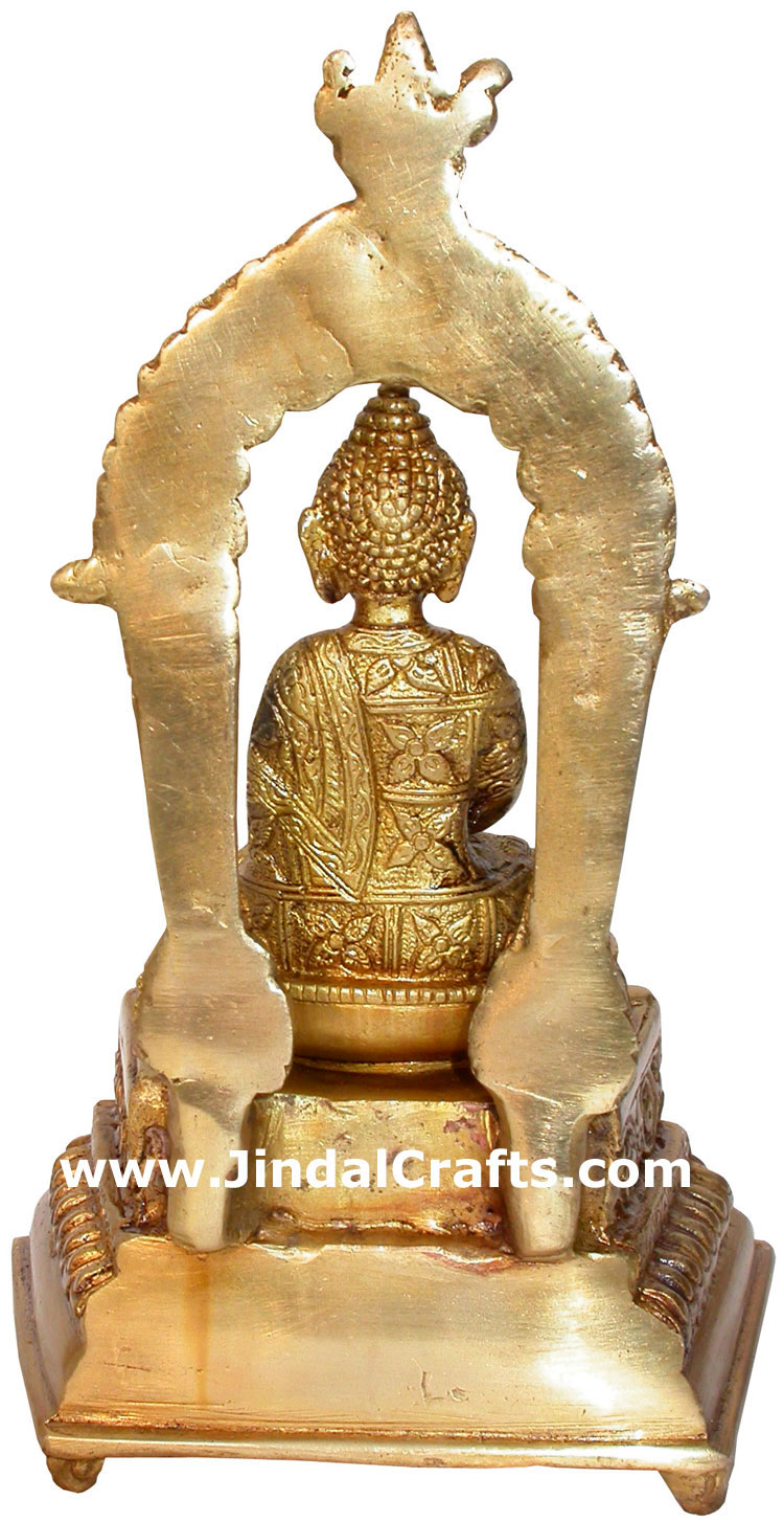 Brass Buddhist Sculpture India Carving Art