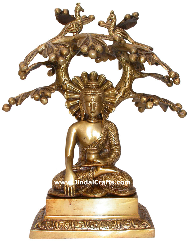 Brass Buddhist Sculpture India Carving Art