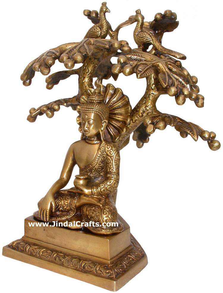 Brass Buddhist Sculpture India Carving Art