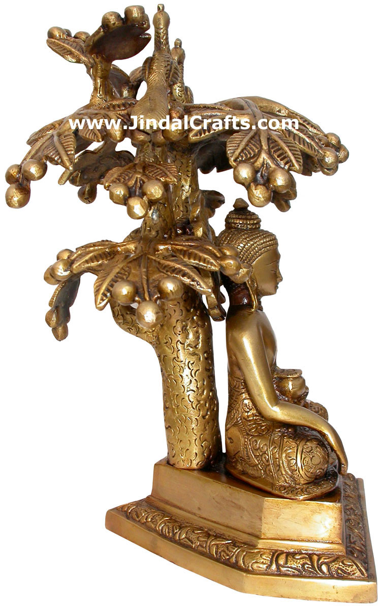 Brass Buddhist Sculpture India Carving Art