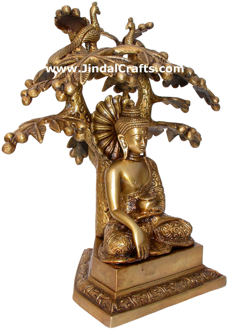 Brass Buddhist Sculpture India Carving Art