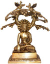Brass Buddhist Sculpture India Carving Art