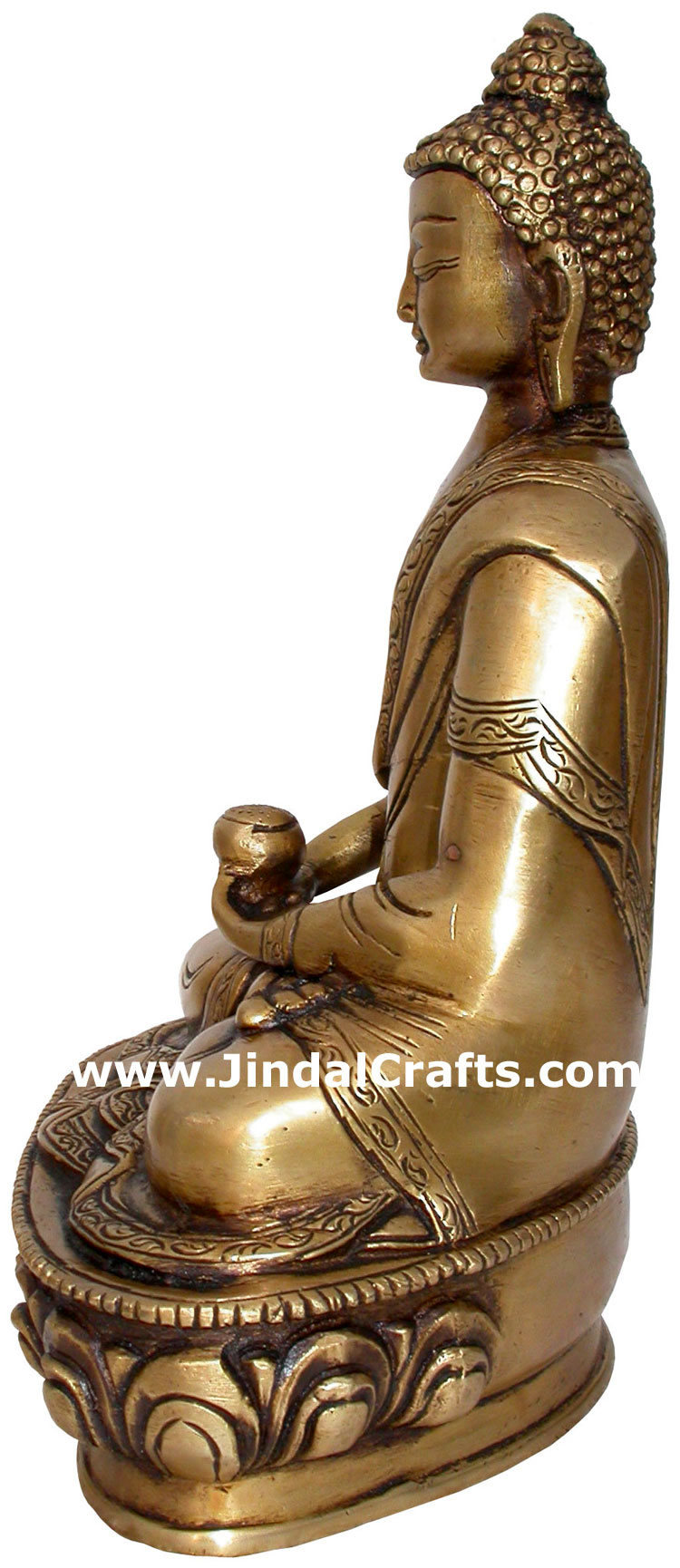 Brass Buddhist Sculpture India Carving Art