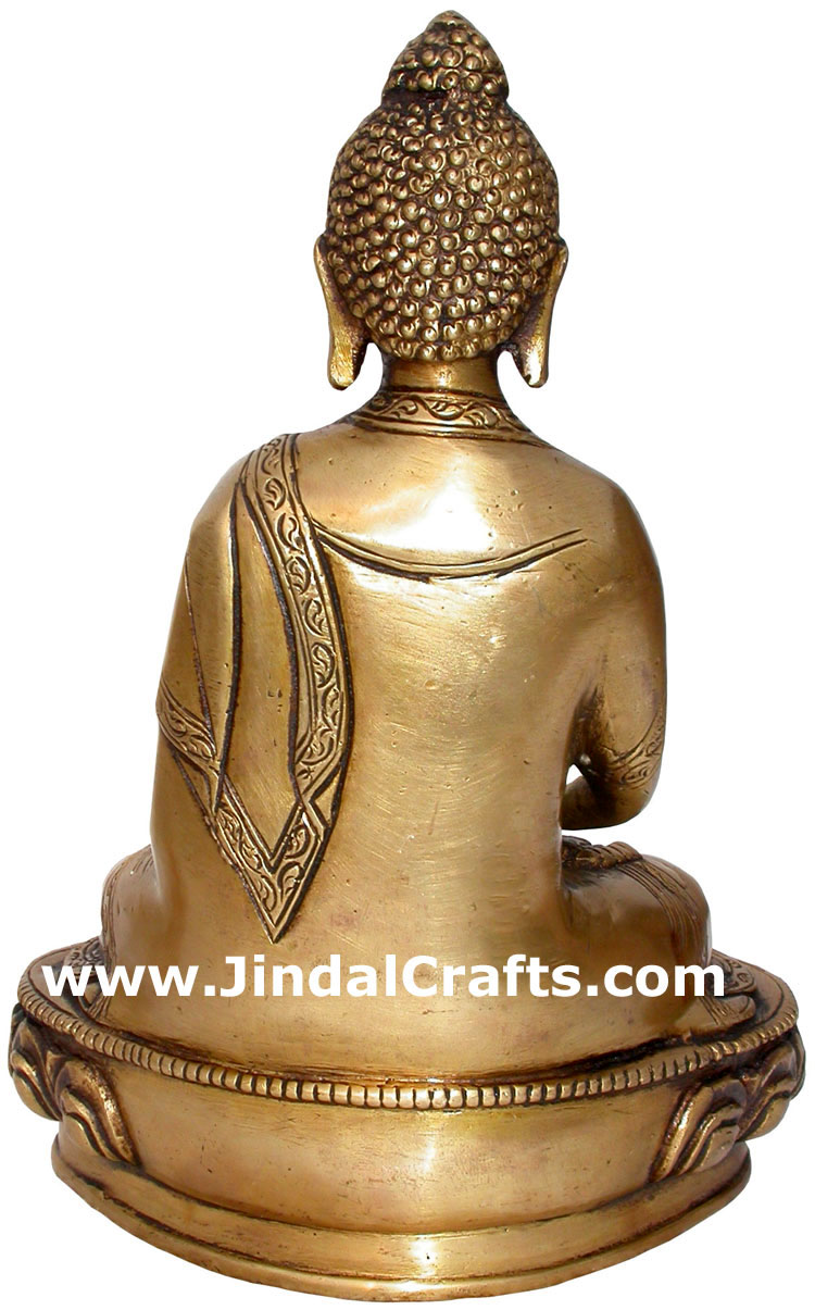 Brass Buddhist Sculpture India Carving Art