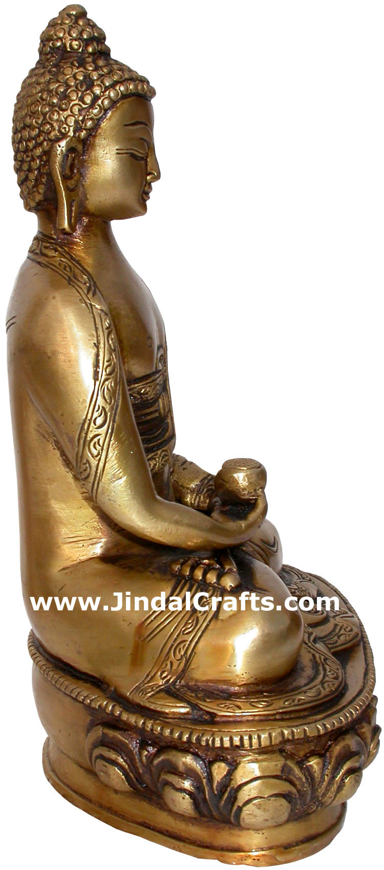 Brass Buddhist Sculpture India Carving Art