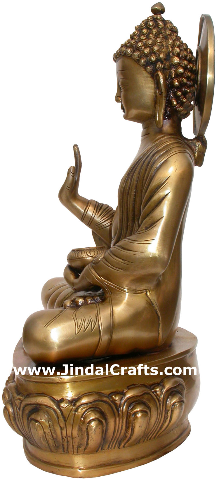 Brass Buddhist Sculpture India Carving Art