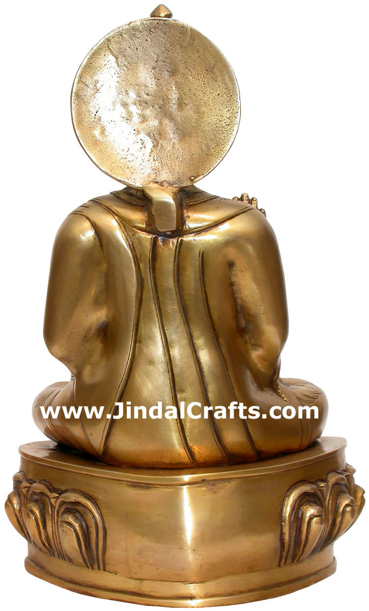 Brass Buddhist Sculpture India Carving Art