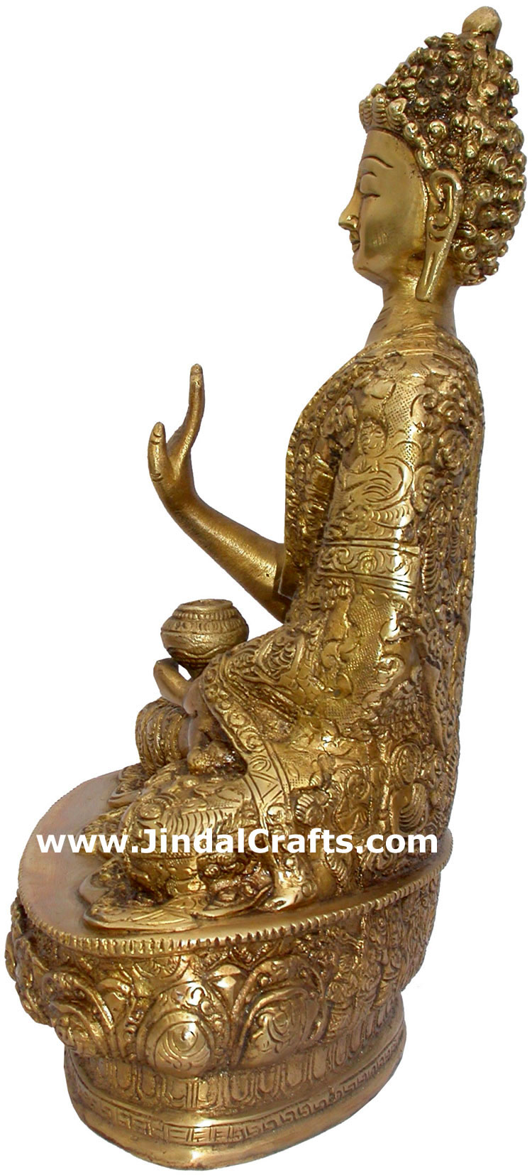 Brass Buddhist Sculpture India Carving Art