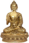 Brass Buddhist Sculpture India Carving Art