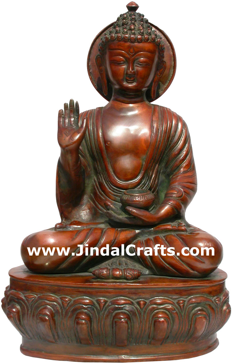 Brass Made Gautam Buddha India Sculpture Siddhartha Art