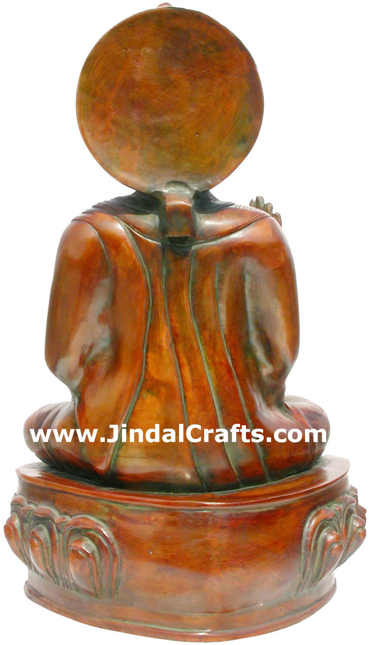 Brass Made Gautam Buddha India Sculpture Siddhartha Art