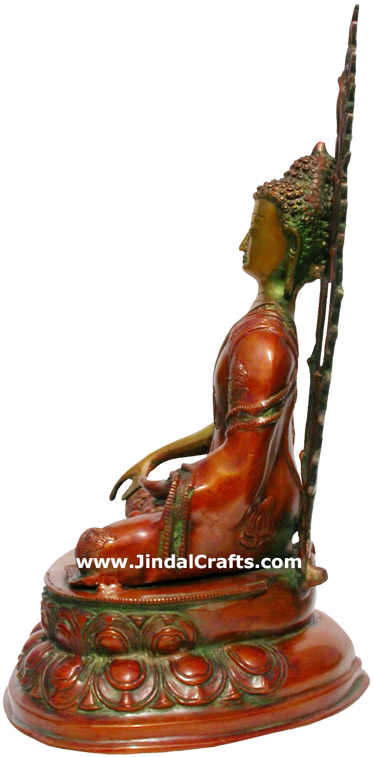 Brass Made Gautam Buddha India Sculpture Art