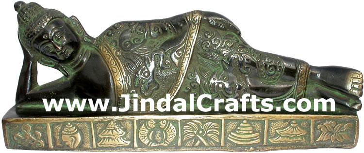 Brass Made Gautam Buddha India Sculpture Art