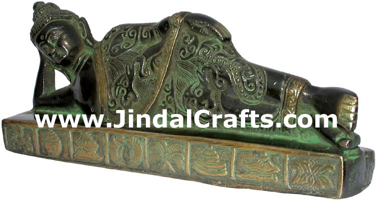 Brass Made Gautam Buddha India Sculpture Art