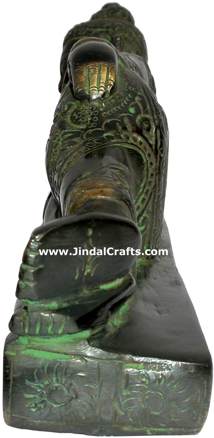 Brass Made Gautam Buddha India Sculpture Art