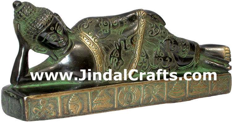 Brass Made Gautam Buddha India Sculpture Art