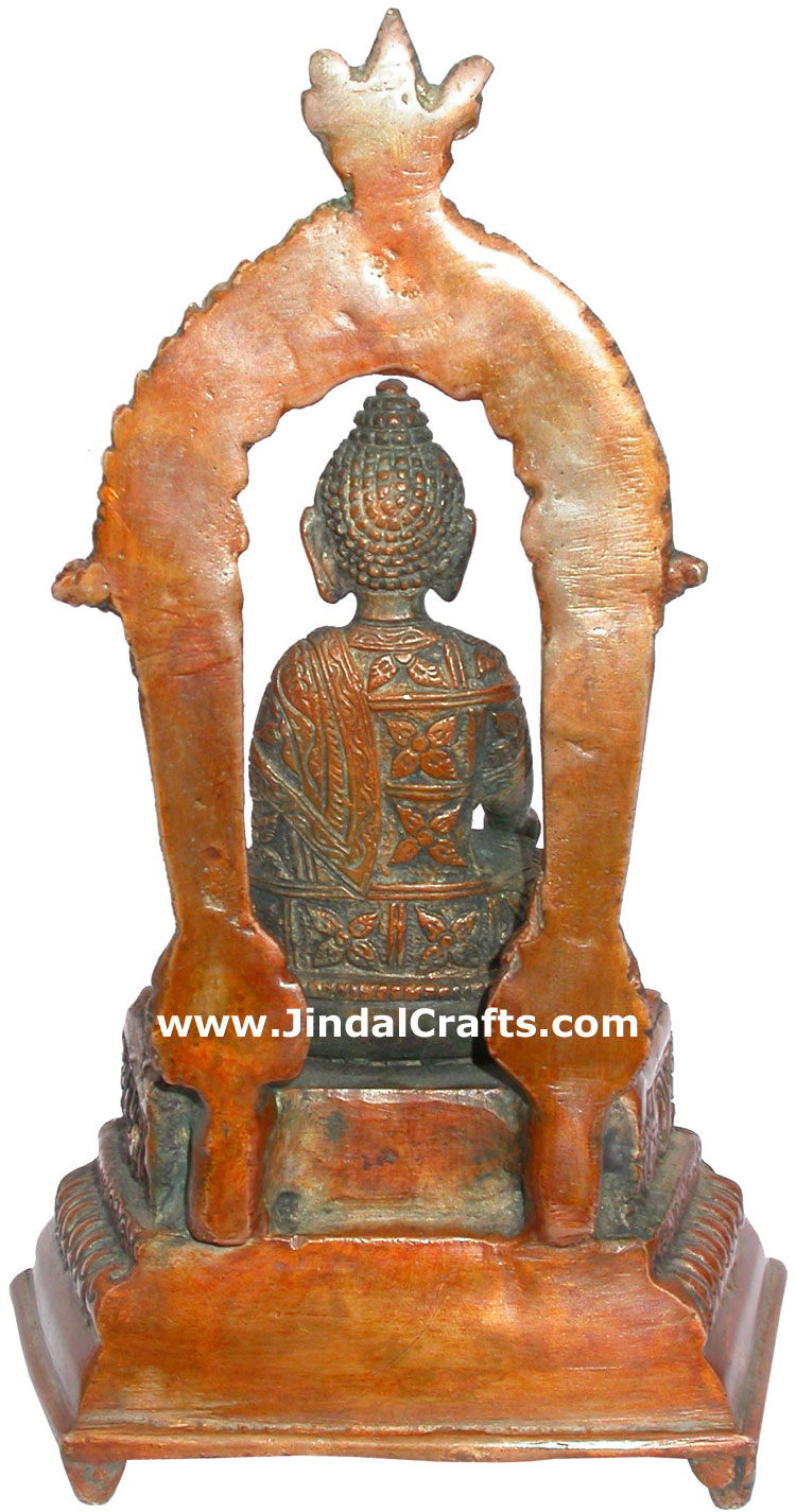 Brass Made Gautam Buddha India Sculpture Art