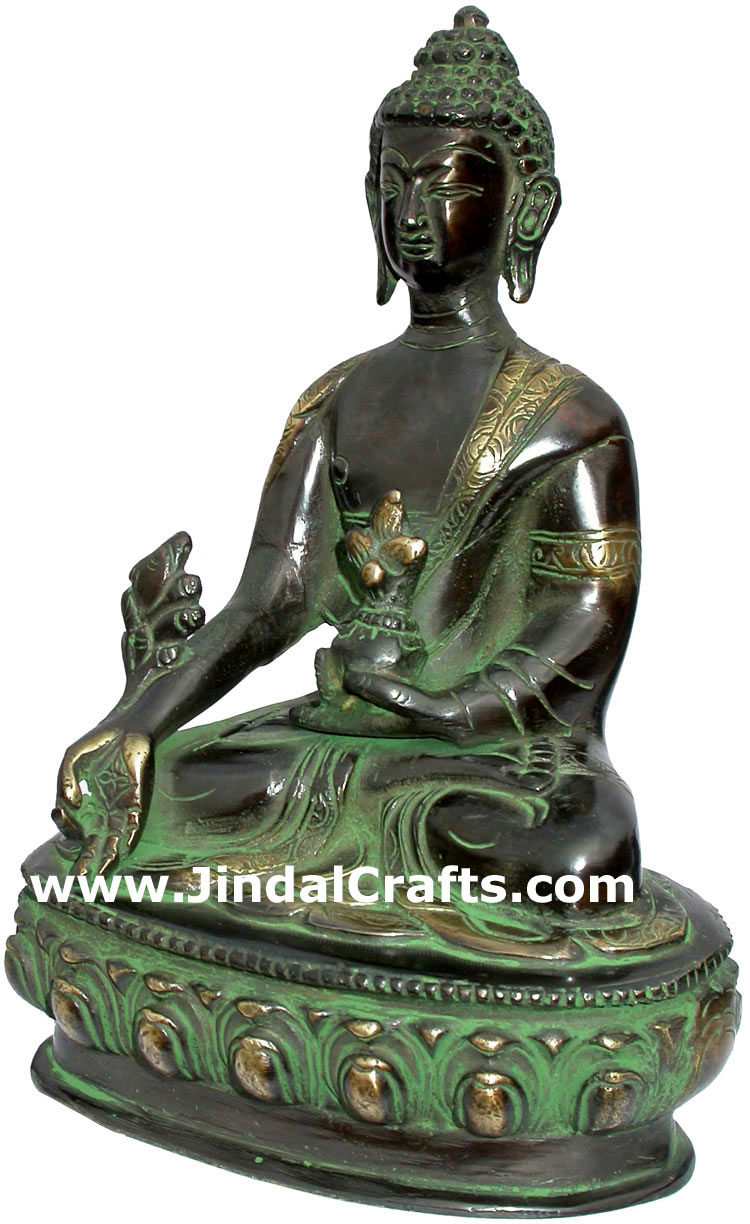 Brass Made Gautam Buddha India Sculpture Siddhartha Art