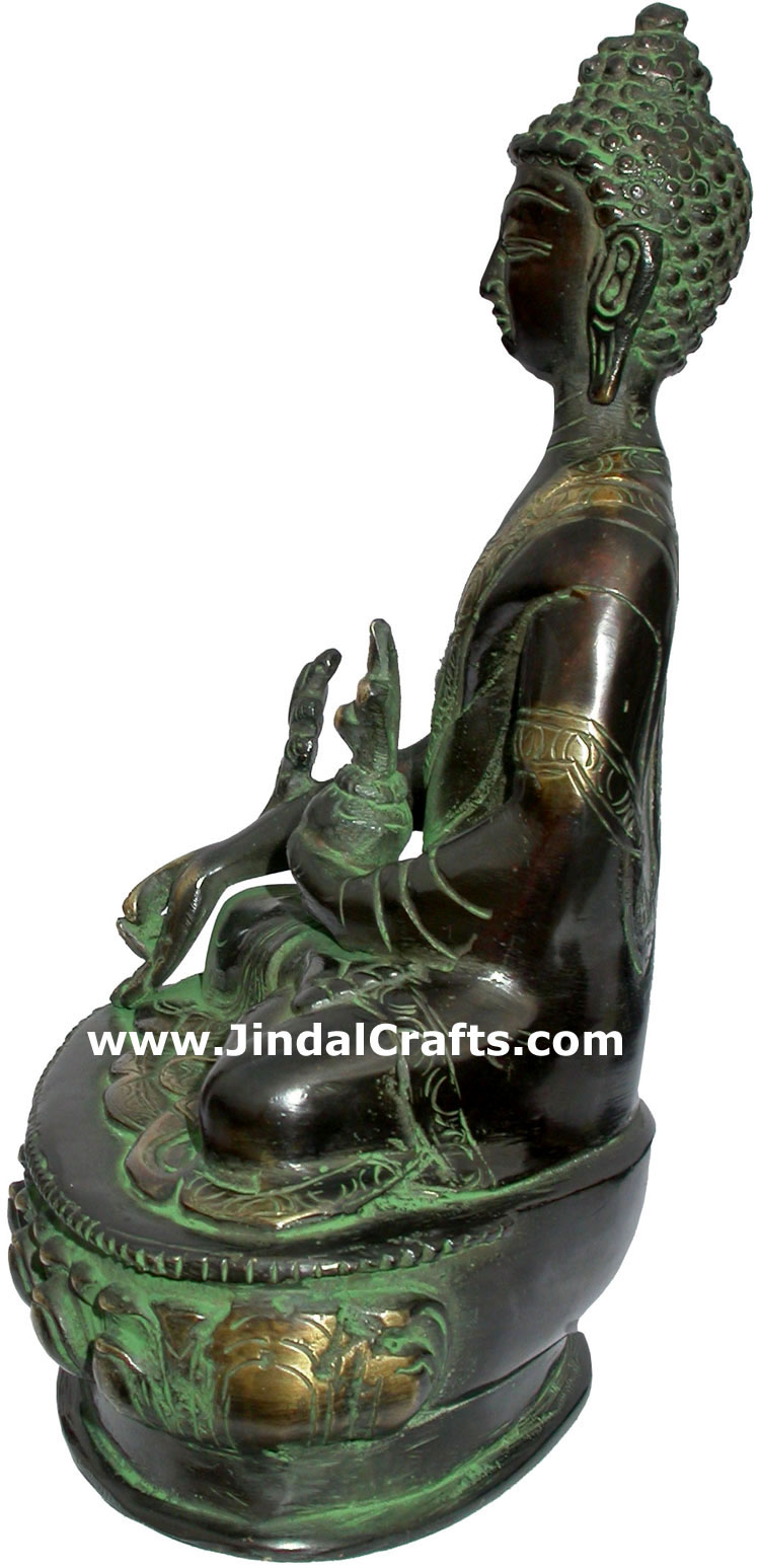 Brass Made Gautam Buddha India Sculpture Siddhartha Art