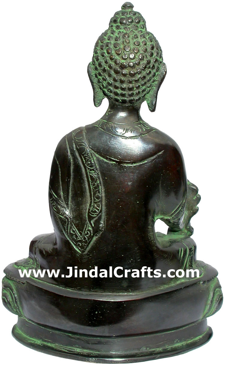 Brass Made Gautam Buddha India Sculpture Siddhartha Art